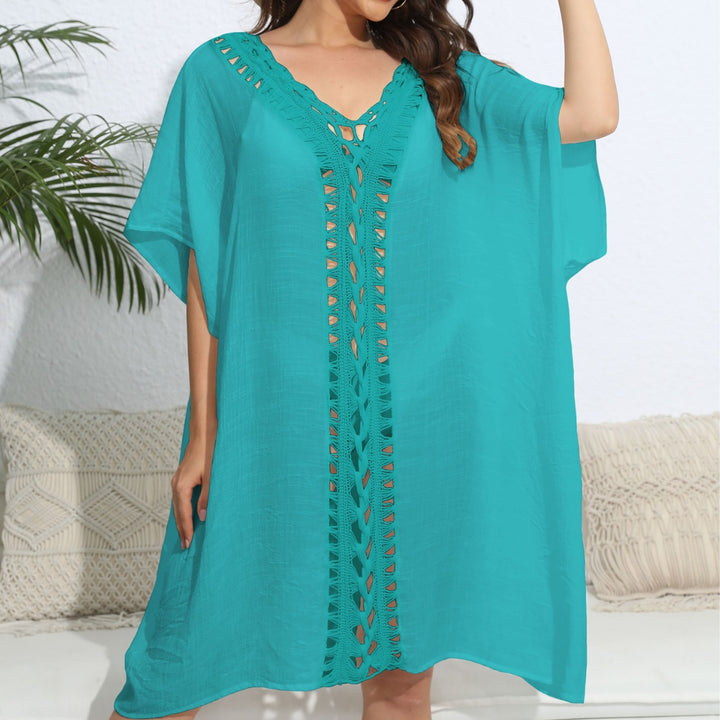 Damen luftiger Kaftan mit filigranem Häkelmuster Echo Archiv
