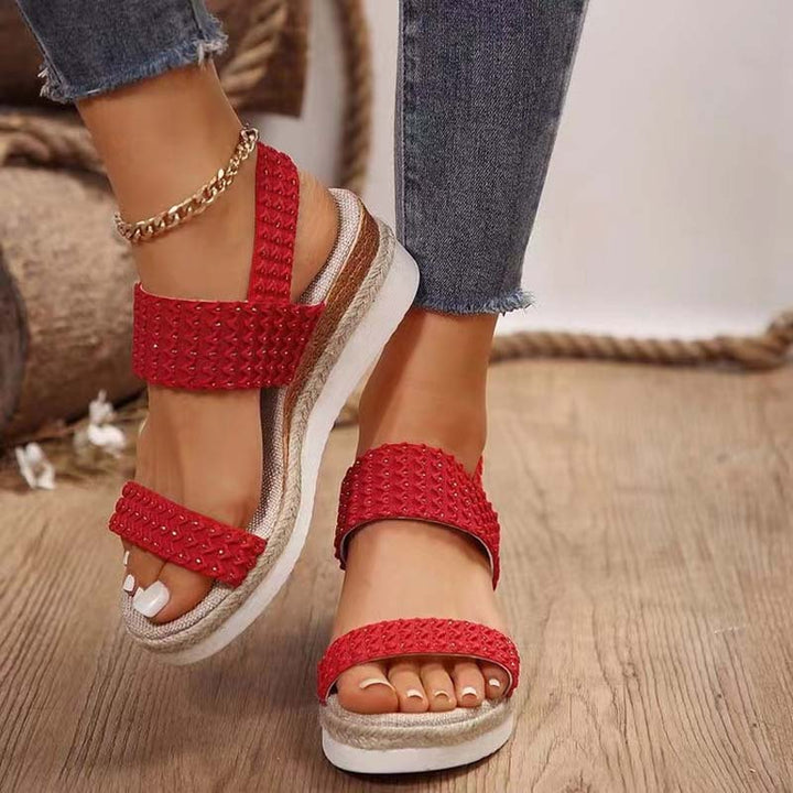 Echoarchiv | Bequeme Sommer Plateau Sandalen mit Keil für Frauen