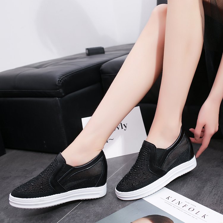 Damen Keil-Sneaker mit Glitzersteinen und atmungsaktivem Mesh Echo Archiv