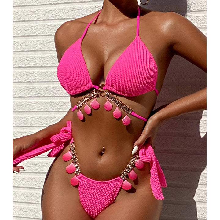 Damen Triangel-Bikini mit dekorativem Quasten-Design Echo Archiv