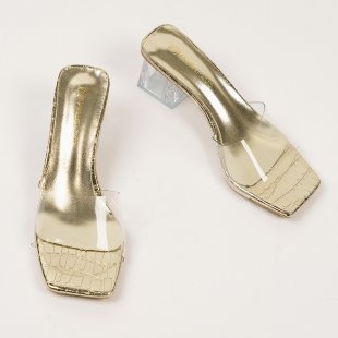 Damen Slingback Absatzschuhe mit Echoarchivrnem Design und elegantem Glanz Echoarchiv