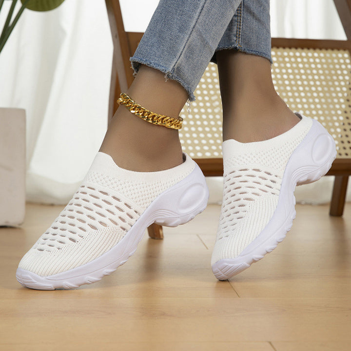 Damen Atmungsaktive Strick-Slipper-Sneaker mit stoßdämpfender Leichtsohle Echoarchiv