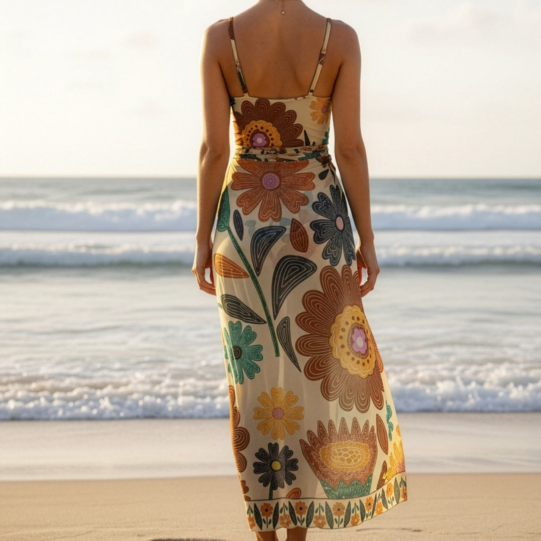 Damen Strandkleid mit verspieltem Blumendesign Echo Archiv