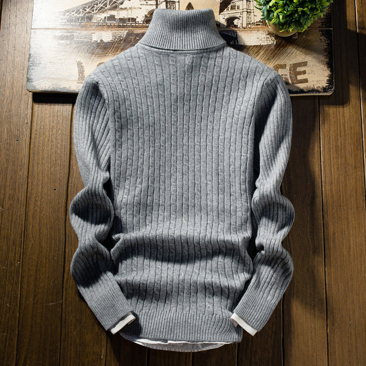 Herren Rollkragenpullover mit Zopfmuster Echoarchiv