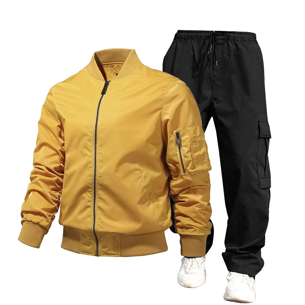 Herren urbane Bomberjacke und Cargo-Hosen Set Echo Archiv