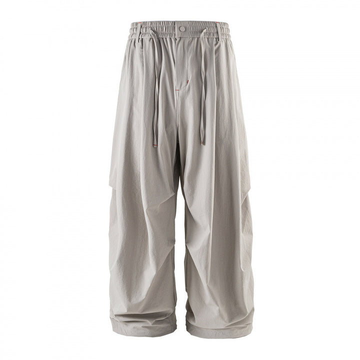 Unisex Weitgeschnittene technische Cargo-Hose mit Gummibund, Kordelzug und Reißverschlusstaschen Echo Archiv