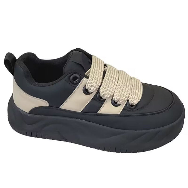 Damen Plattform Sneakers mit dickem Gummi-Style und farblich abgesetzten Details Echo Archiv