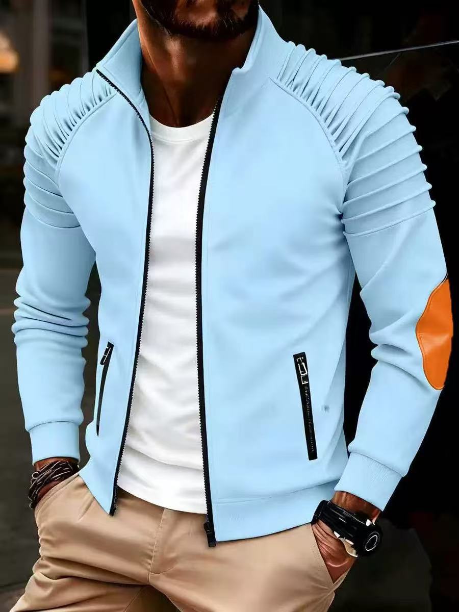 Herren sportliche Jacke mit stylischen Plissee-Ärmeln Echoarchiv