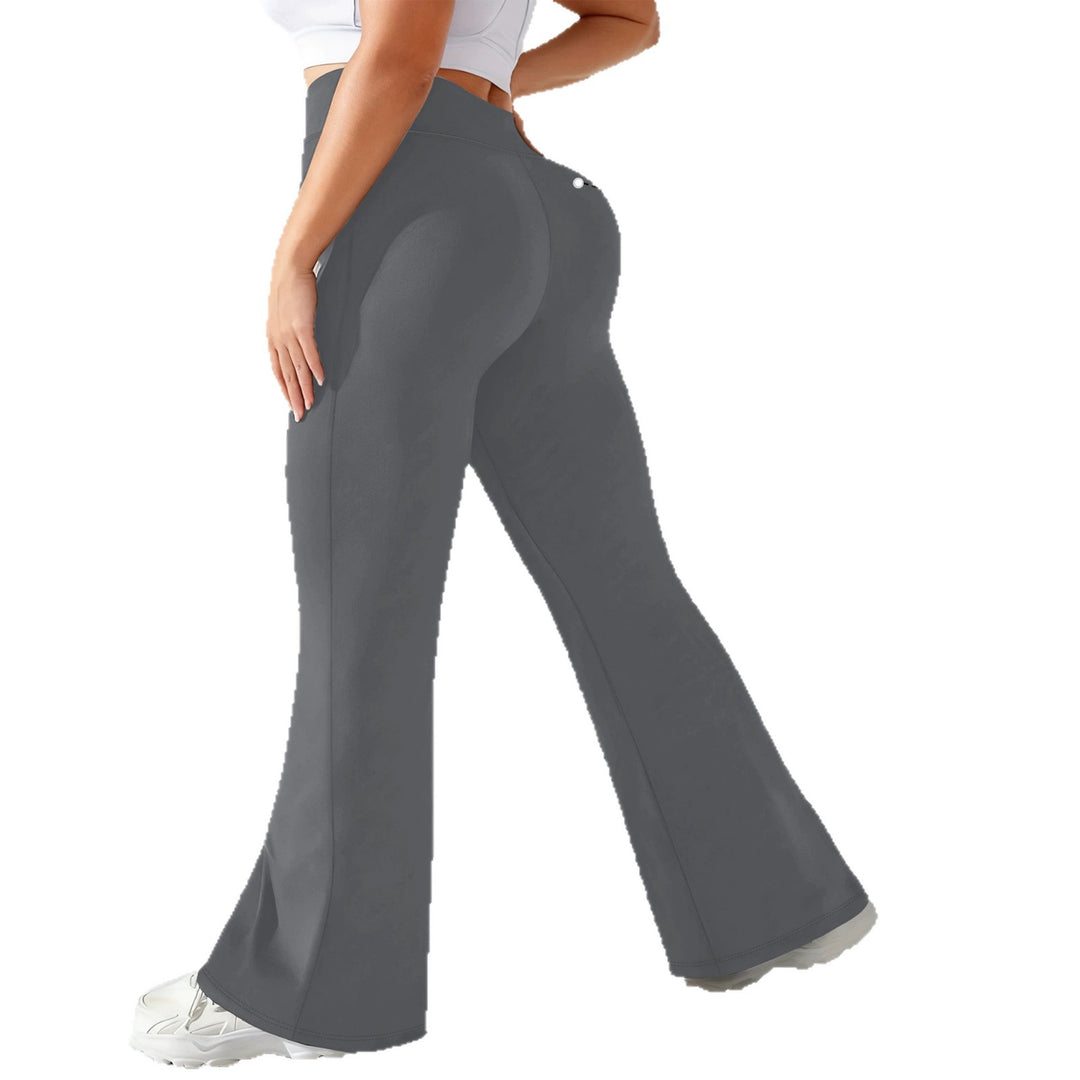 Damen taillenhohe Shaping Bootcut-Leggings mit Bauchkontrolle und 4-Wege-Stretch echoarchiv-