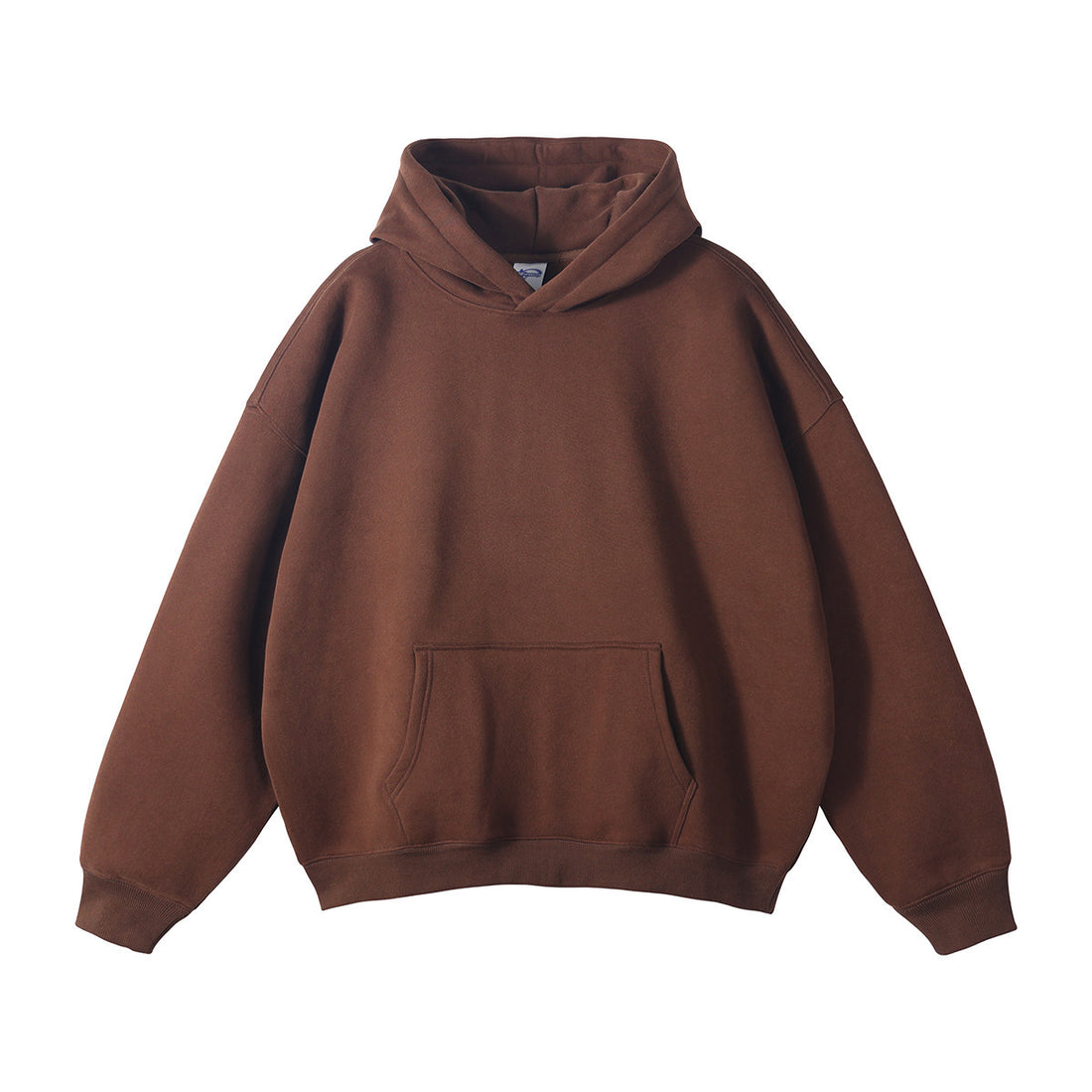 Unisex weit geschnittener Kapuzenpullover mit tiefer Schulterpartie, Kängurutasche und gerippten Bündchen – Auréline