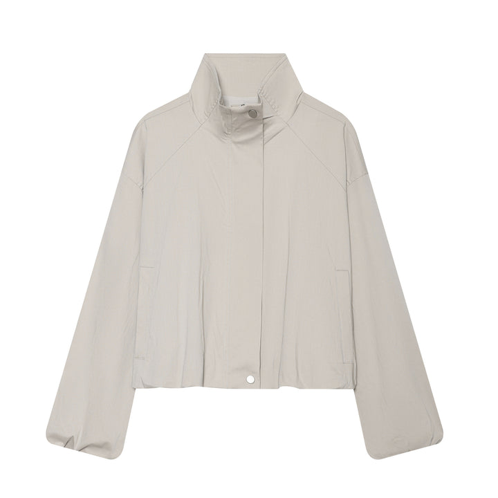 Damen Cropped Funktionsblouson mit Funnelkragen und verdeckter Druckknopfleiste Echo Archiv