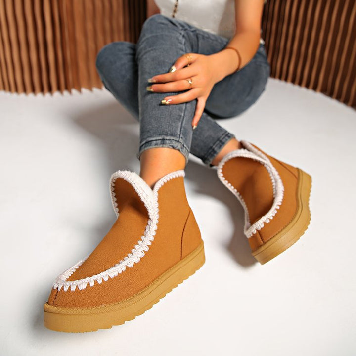 Damen Gefütterte Mokassin‑Ankleboots mit Teddyfutter und rutschfester Gummisohle Echoarchiv