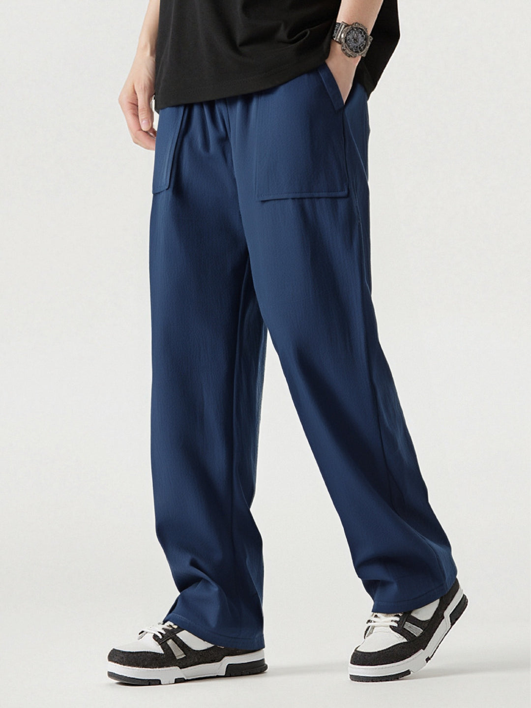 Herren Bequeme Cargo-Hose mit praktischen Taschen und elastischem Bund Echoarchiv