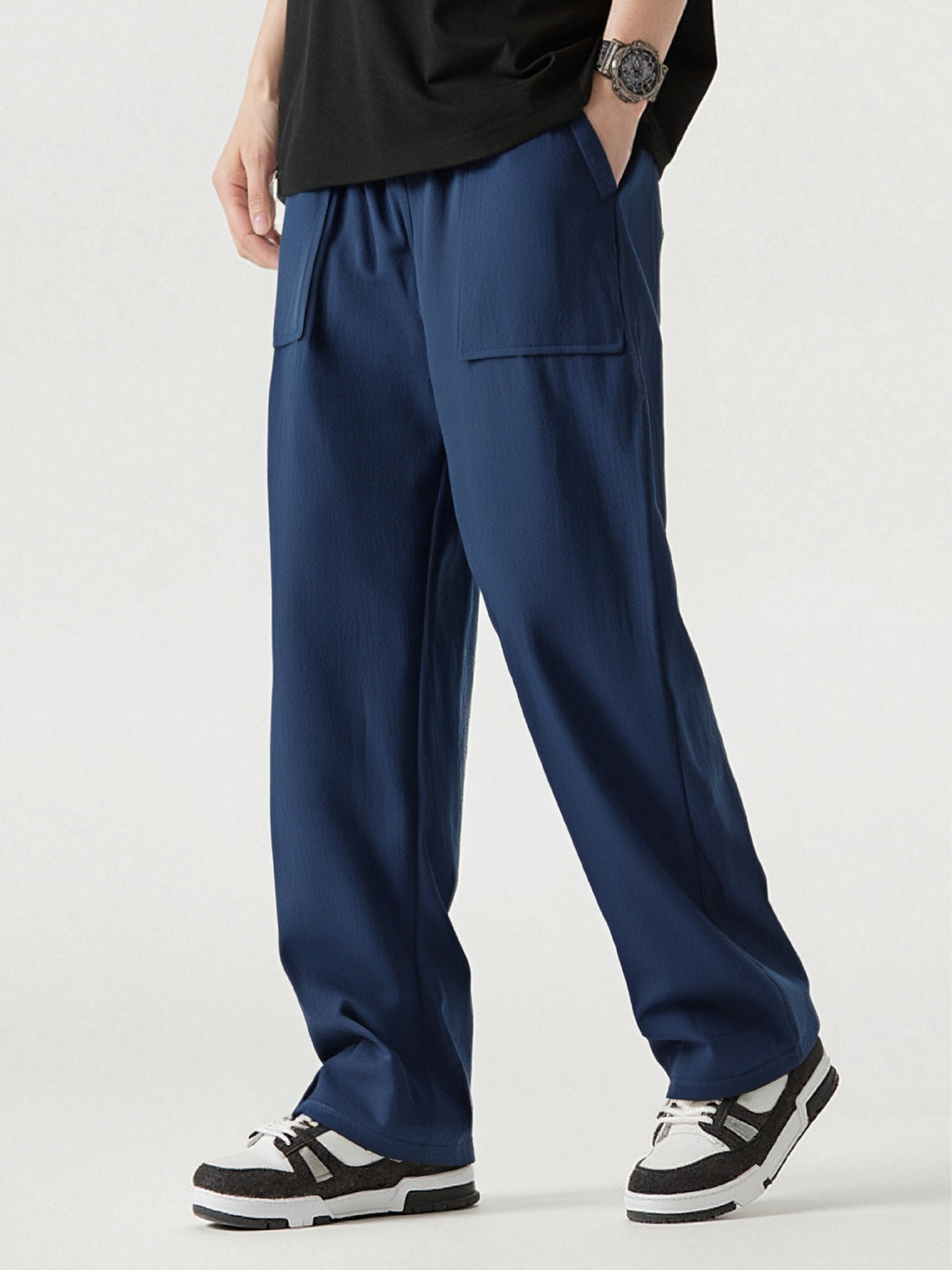 Herren Bequeme Cargo-Hose mit praktischen Taschen und elastischem Bund – Bravaro