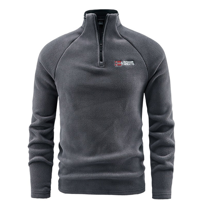 Herren Fleece-Halbzip-Pullover mit stehendem Kragen und atmungsaktivem Thermofleece Echoarchiv
