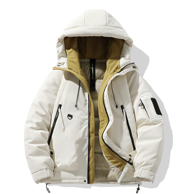 Herren Winterjacke mit multifunktionalen Taschen und verstellbarem Kapuzenkragen Echoarchiv