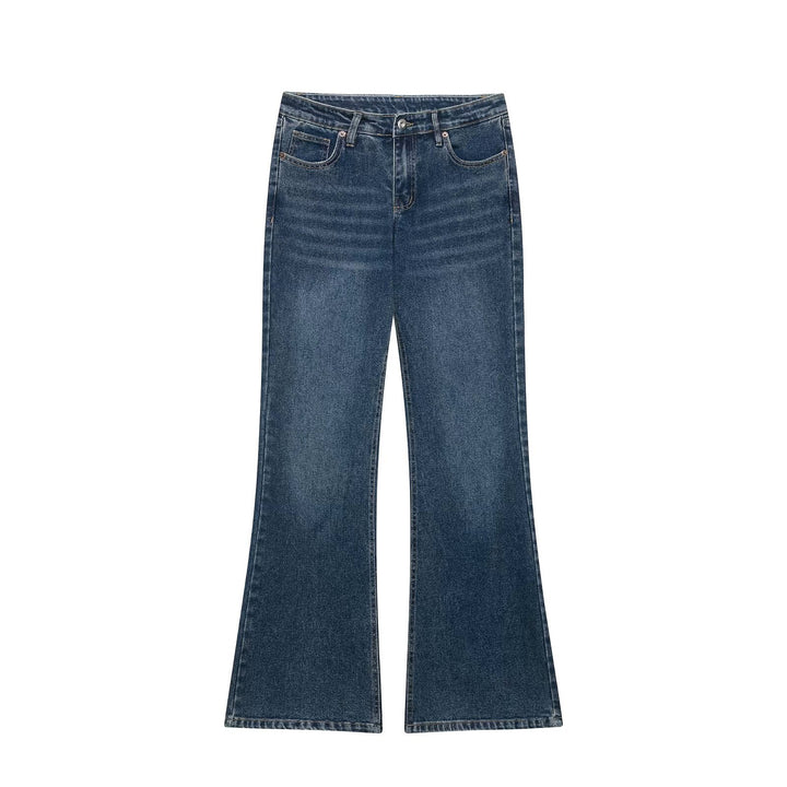Damen Highwaist Schlagjeans mit weitem Bein und Five‑Pocket‑Design Echo Archiv