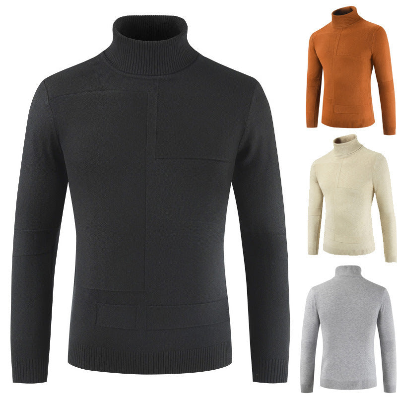 Herren Rollkragenpullover aus weichem Strickmaterial mit modernem Design Echoarchiv