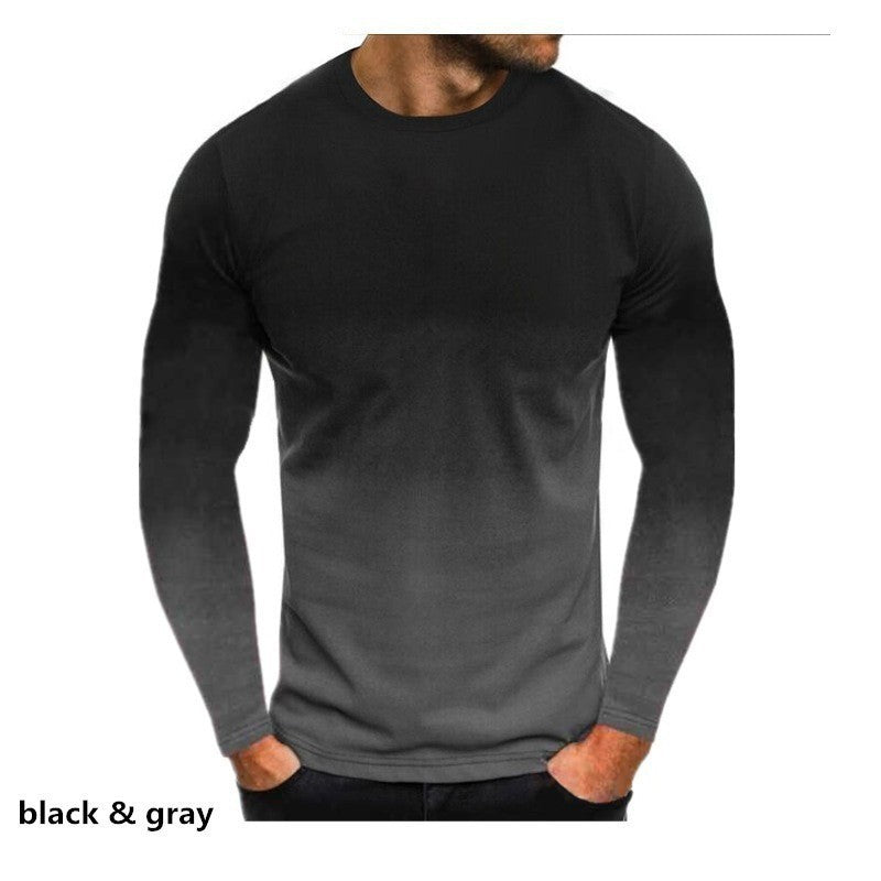 Herren Langarmshirt mit modernem Verlauf und figurbetontem Schnitt Echoarchiv