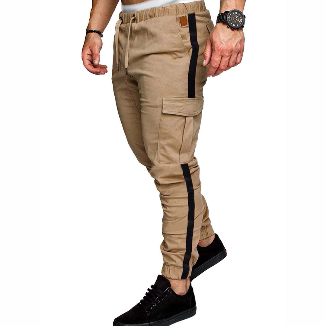Herren Cargo-Hose mit verstellbarem Bund und funktionalen Taschen Echoarchiv