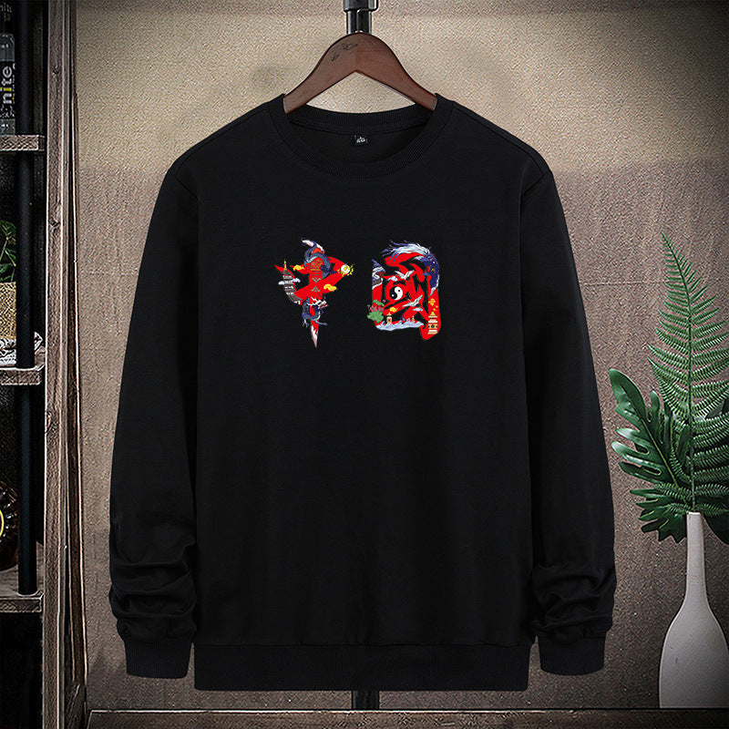Herren Rundhals-Sweatshirt mit detailreichem Grafikprint Echo Archiv
