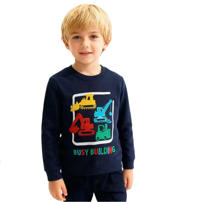 Jungen Sweatshirt mit kreativem Baustellenfahrzeug-Design Echo Archiv