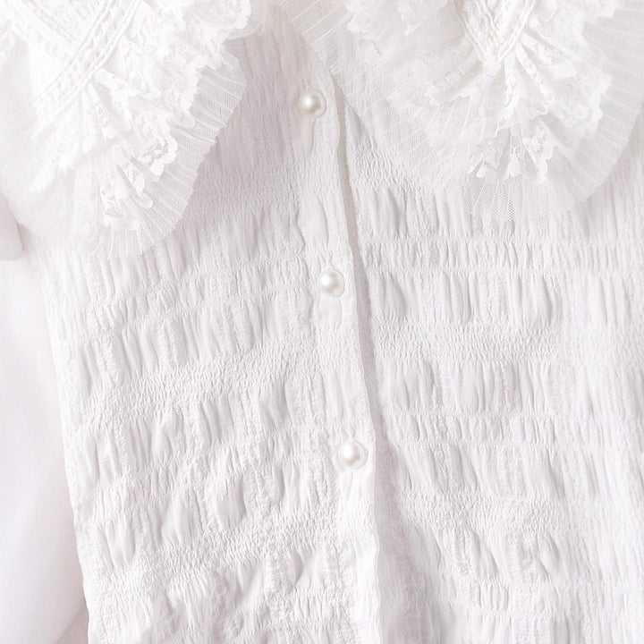 Damen Bluse mit voluminösem Rüschenkragen Echo Archiv