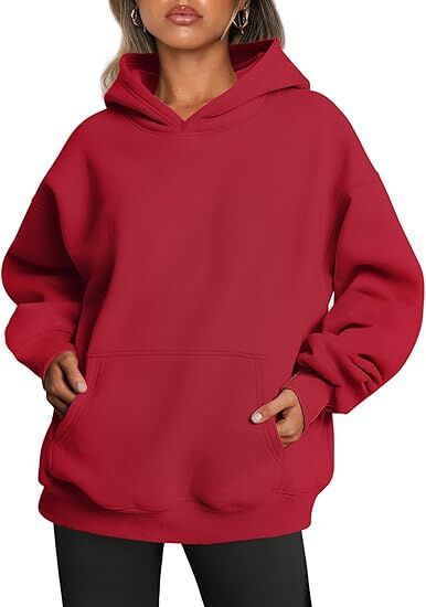 Damen nan Oversize Kapuzenpullover aus weicher Baumwollmischung mit Kängurutasche Echo Archiv