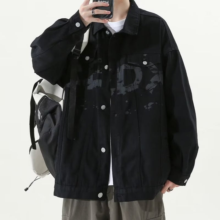 Herren Modische Denimjacke mit Brusttaschen – Denvaro