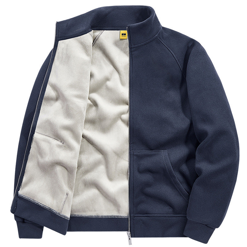 Herren Isolierte Plüschfutter-Sweatjacke mit Stehkragen und verdeckten Innentaschen Echo Archiv