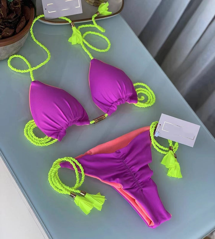 Damen Bikini-Set mit verstellbaren Riemen und raffiniertem Design Echo Archiv