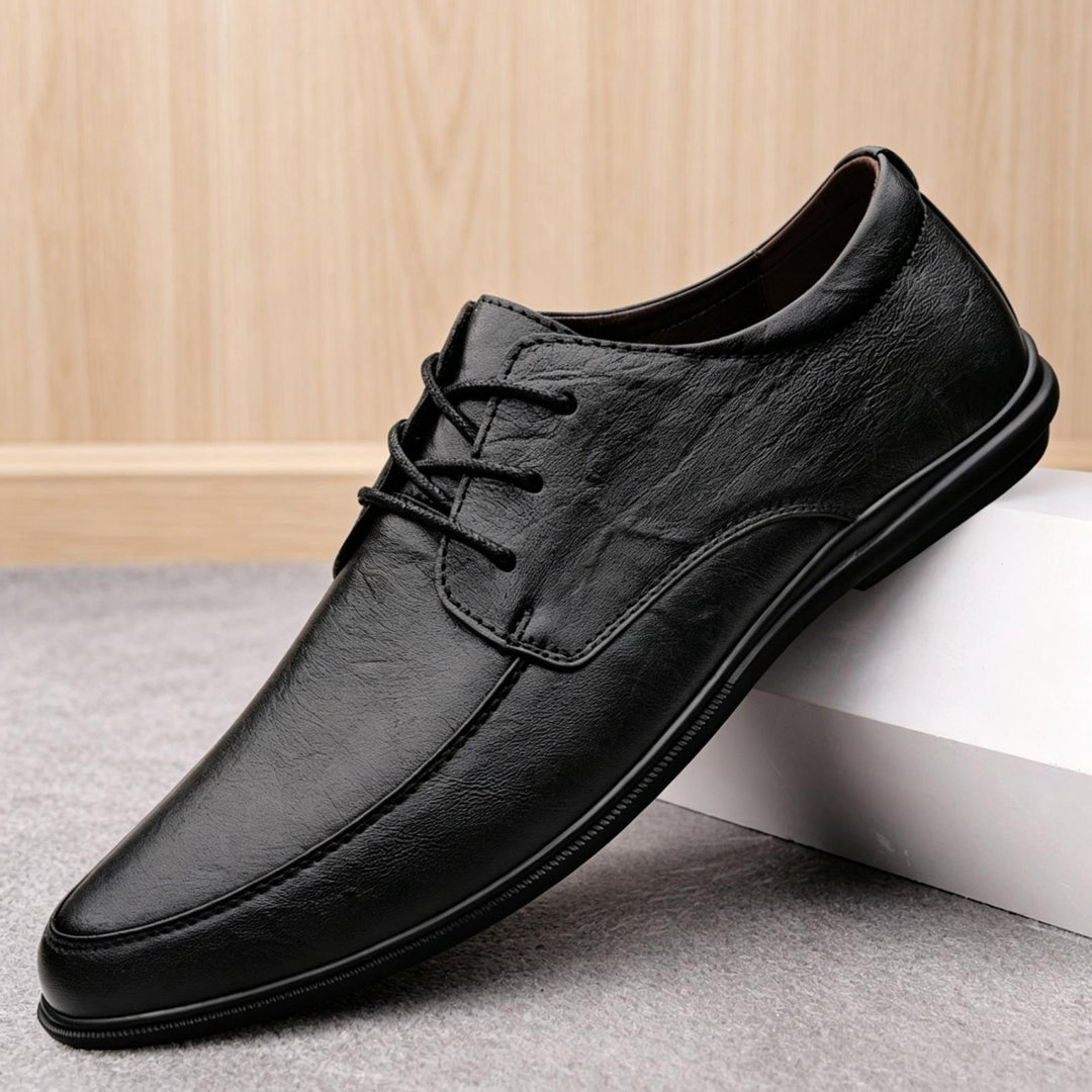 Herren Elegante Echtleder Schnürschuhe Echoarchiv