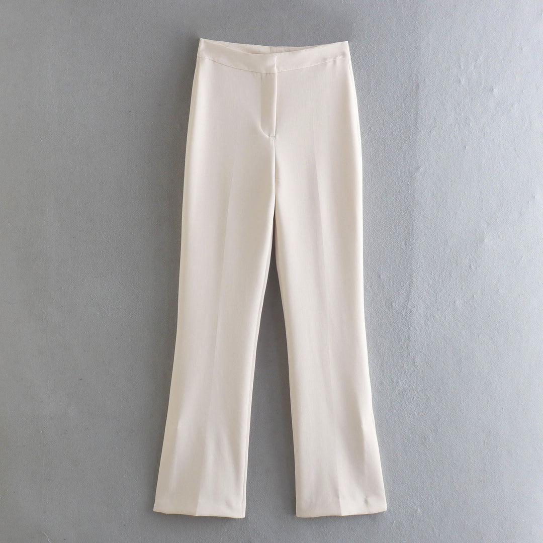 Damen Elegante Stretch-Hose mit geradem Bein und Bügelfalte Echo Archiv
