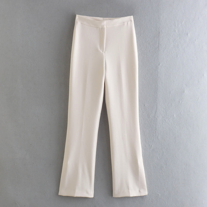 Damen Elegante Stretch-Hose mit geradem Bein und Bügelfalte Echo Archiv