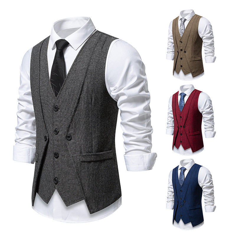 Herren elegante Weste mit feinem Strukturmuster Echoarchiv