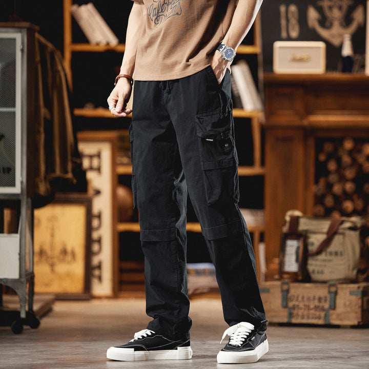Herren Lässige Cargohose im Utility-Look mit Tunnelzugbund, Multifachtaschen und Kniepaneelen Echo Archiv