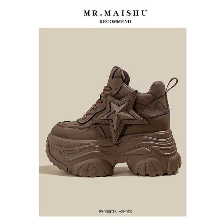 Damen Chunky Sneaker mit modischem Sternen-Design und extragroßer Sohle Echo Archiv
