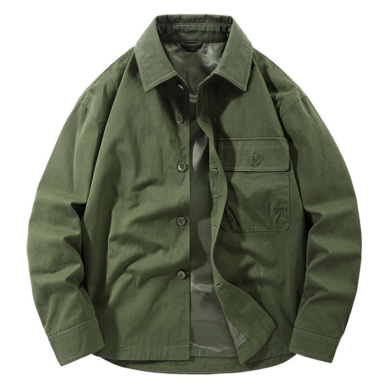 Herren lässige Utility-Jacke mit praktischen Taschen und klassischem Kragen Echoarchiv