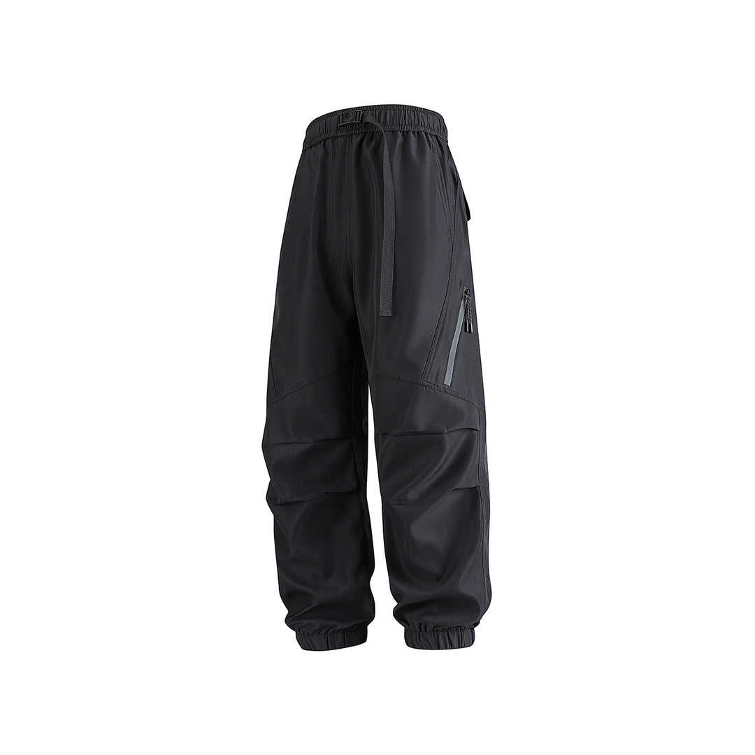 Herren Weite technische Cargo-Joggerhose mit elastischem Tunnelzugbund, aufgesetzten Klappentaschen und Reißverschluss-Beintasche Echo Archiv