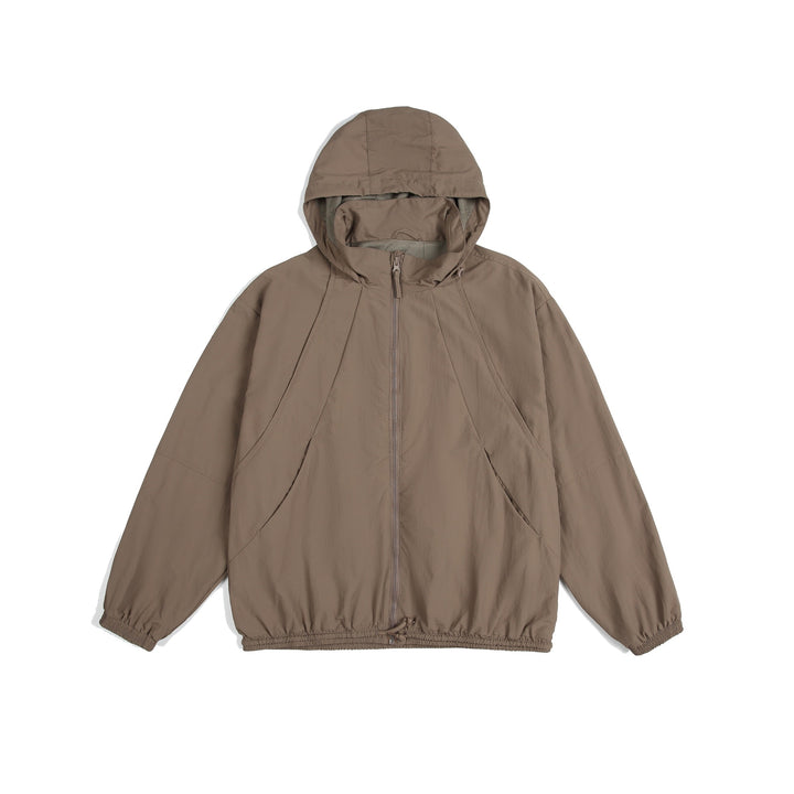 Unisex Leichte Kapuzenjacke im Oversize-Parka-Stil mit Tunnelzugbund Echoarchiv