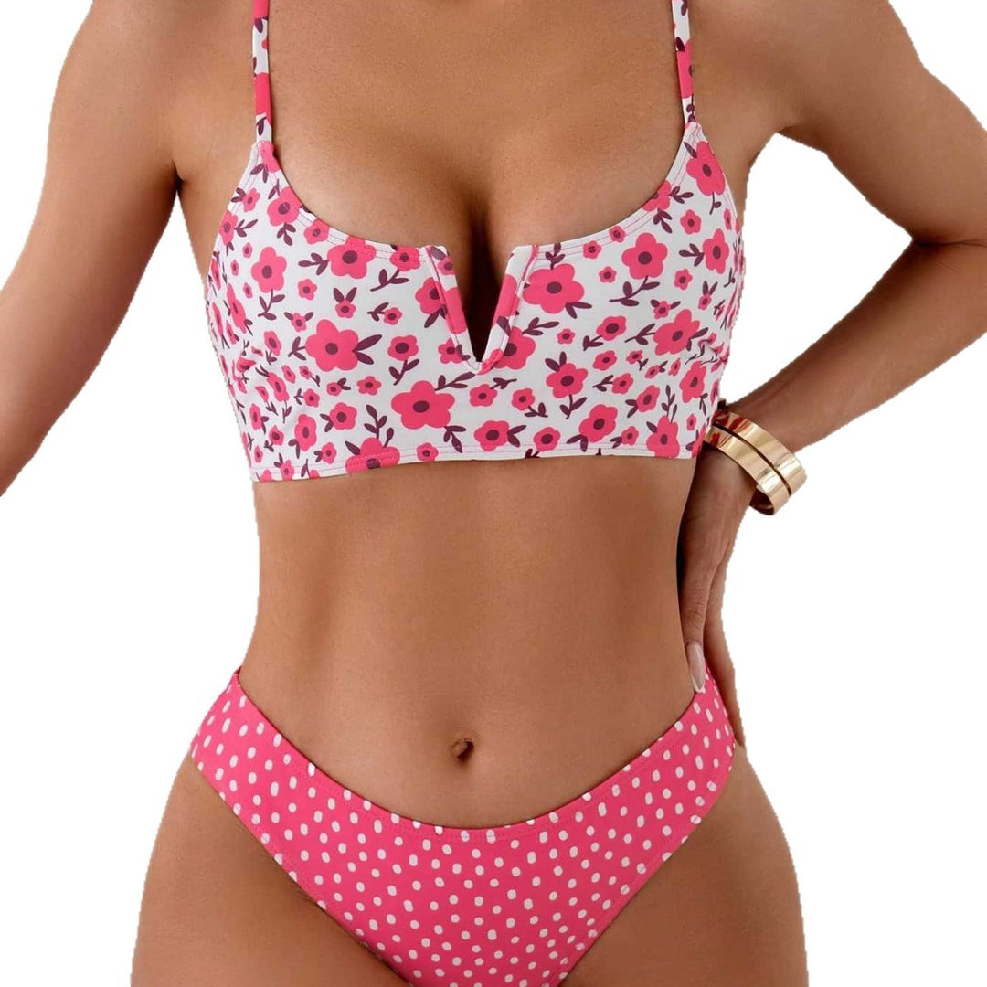 Damen Crop-Top Bikini mit floralem Design Echo Archiv