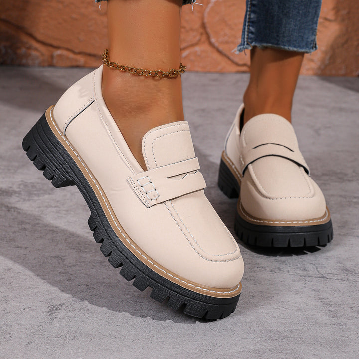 Damen Chunky Loafer mit grober Profilsohle und Faux‑Suede Obermaterial Echo Archiv