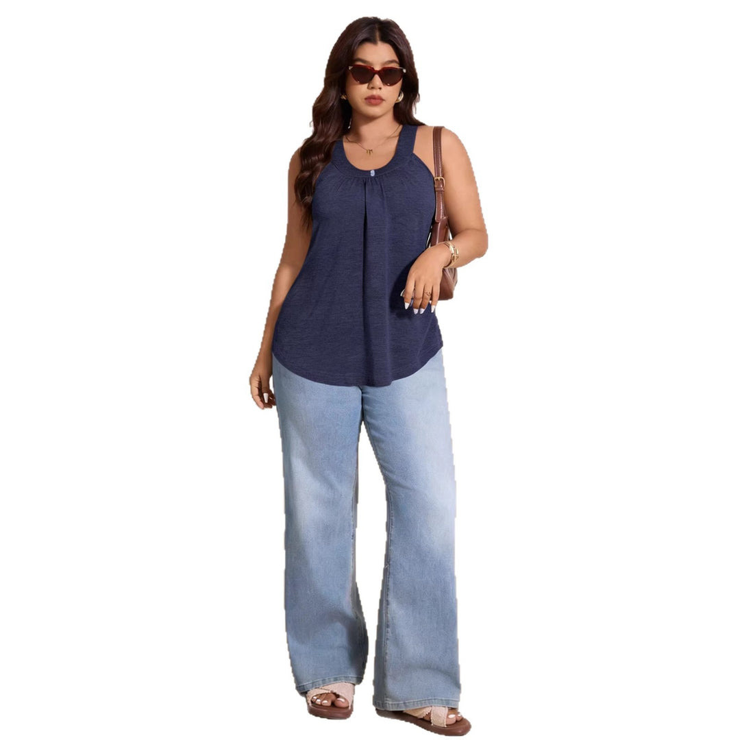 Damen lässiges Trägershirt mit raffinierter Raffung Echo Archiv