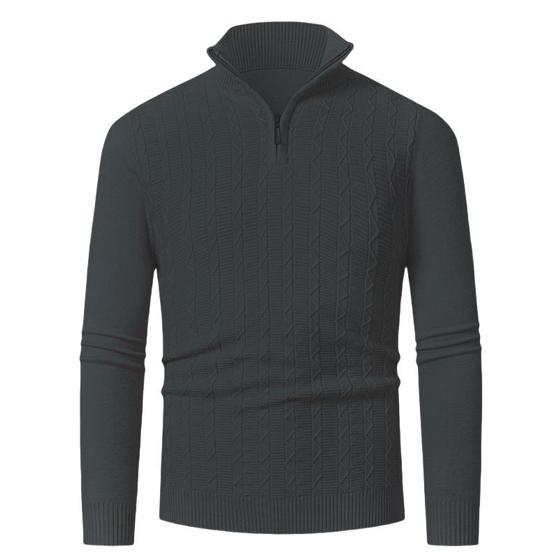 Herren hoher Kragen Strickpullover Echoarchiv