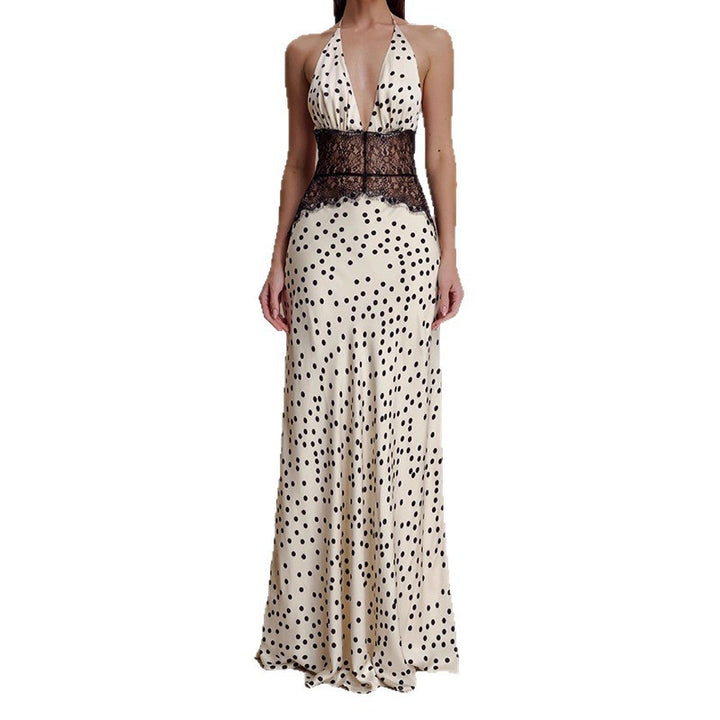 Damen Elegantes Abendkleid mit Spitzeneinsatz Echo Archiv