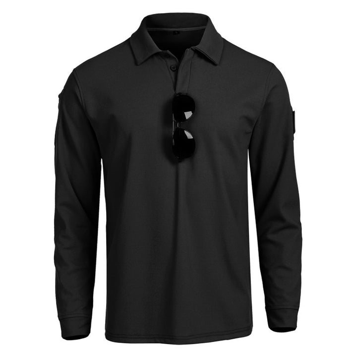 Herren funktionales Langarm-Polohemd Echoarchiv