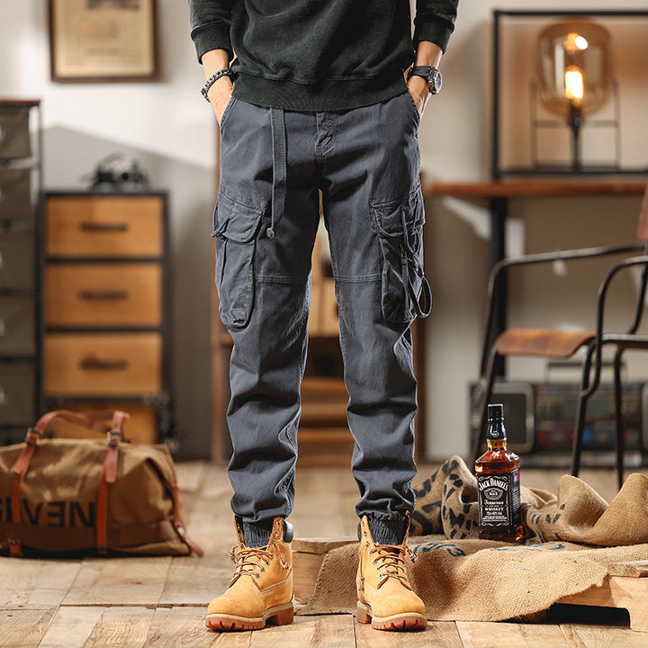 Herren Cargo-Joggerhose mit Multifunktions-Taschen und elastischem Saum Echo Archiv