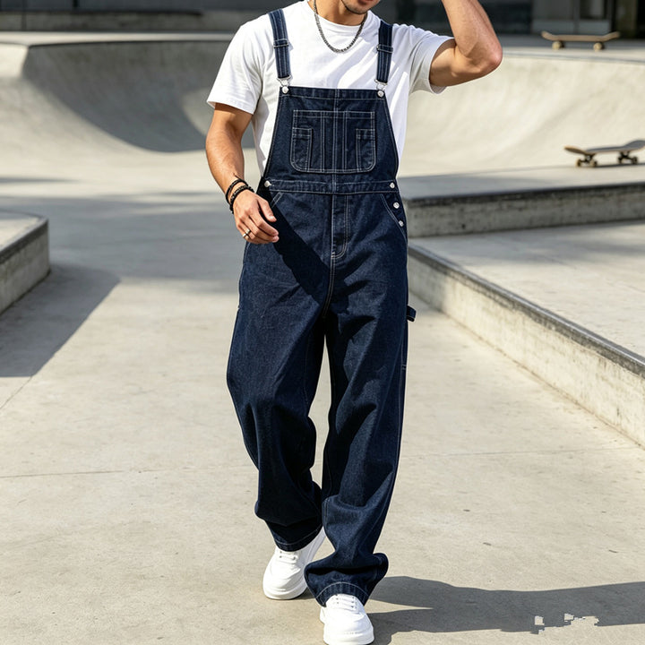 Herren Modische Denim-Latzhose Echoarchiv