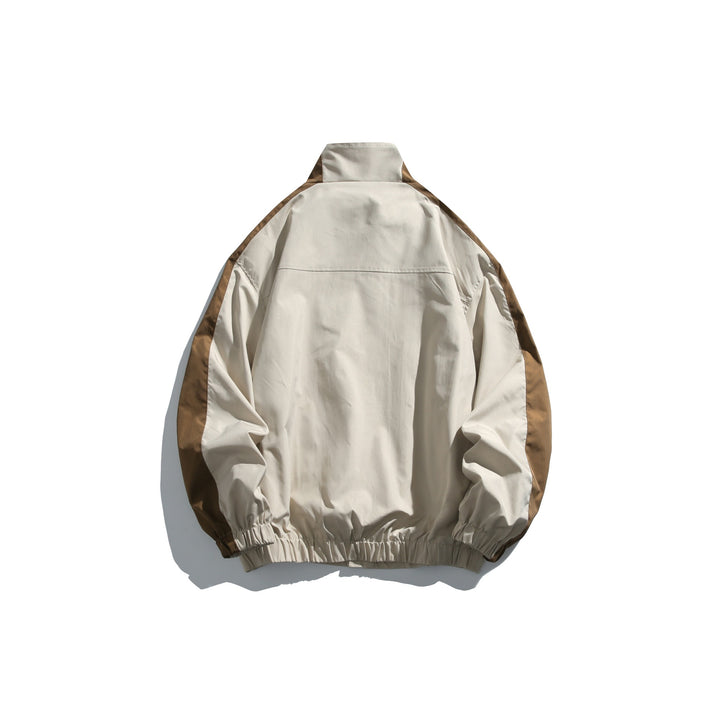 Unisex Sportive Trackjacke im Retro‑Windbreaker‑Design mit Stehkragen und Kontraststreifen Echoarchiv