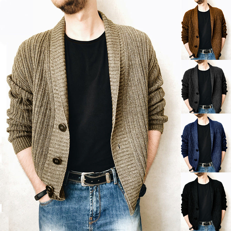 Herren Strickcardigan mit Schalkragen und Knopfleiste Echo Archiv